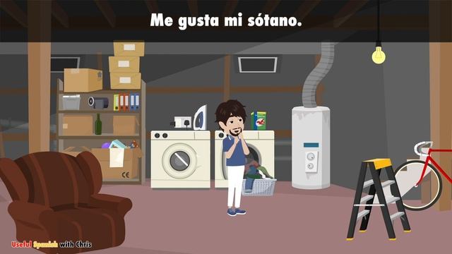 Learn Useful Spanish: Mi sótano - My basement смотреть онлайн