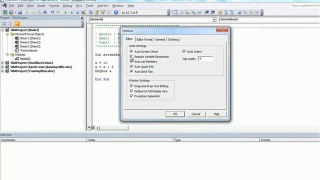 Advanced excel(vba) tutorial 4 : Option Explicit & Implicit смотреть онлайн