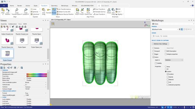SOLIDWORKS Composer - How to Create Various Positions of Actors in a Single View смотреть онлайн
