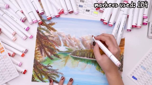USING EVERY SINGLE OHUHU MARKER?!!! [in one illustration!?] смотреть онлайн
