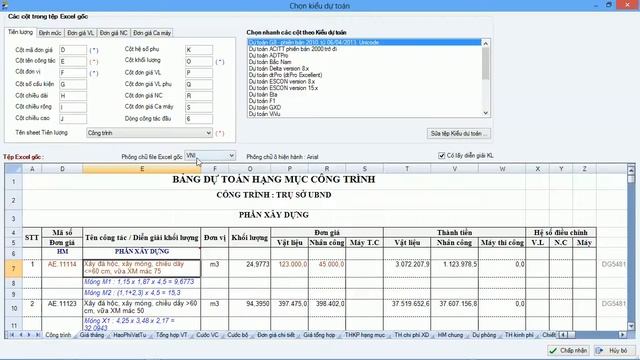 Lấy công trình từ Excel có cả Định mức và Đơn giá vật tư смотреть онлайн