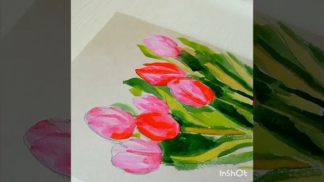 Как рисовать цветы? Цветы акварелью?? смотреть онлайн