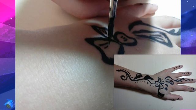 Рисуем аквагрим на руке. смотреть онлайн