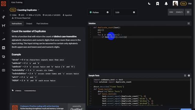 Counting Duplicates - Python - Codewars смотреть онлайн