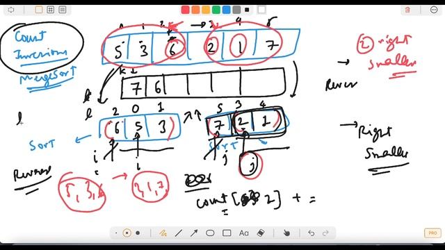 Leetcode 315 Count of Smaller Numbers After Self | Hindi | Merge Sort смотреть онлайн