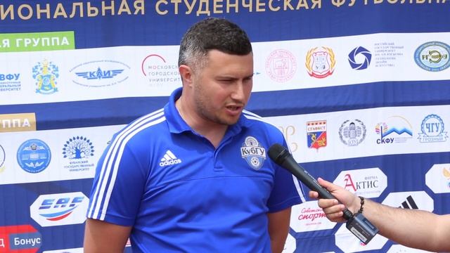 Тренер КубГУ Александр Иваненко после матча КБГУ - КубГУ (3:1) смотреть онлайн
