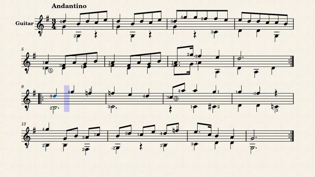 Minuet – Johann Philipp Kirnberger, 1721-1783 (guitar sheet music) смотреть онлайн