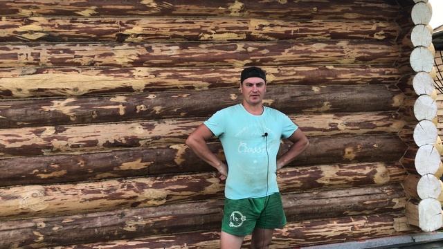 Шлифовка сруба и его обработка пропиткой. смотреть онлайн