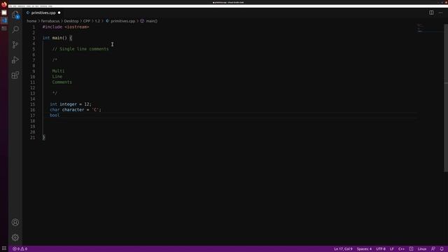 Primitive Data Types & Variables in C++ - 1.2 смотреть онлайн