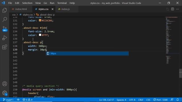 Personal Portfolio Website with HTML CSS and Javascript | part 1 смотреть онлайн