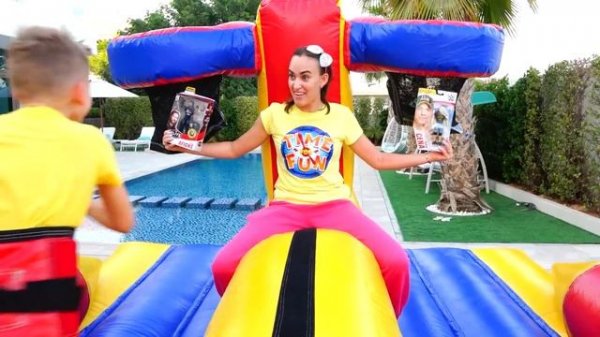 Vlad and Niki play sports for toys