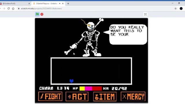 Disbelief Papyrus Phase 1 On Scratch смотреть онлайн