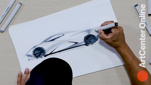 ArtCenter Online | How to Draw A Supercar | Sketch Tutorial Part 2 смотреть онлайн