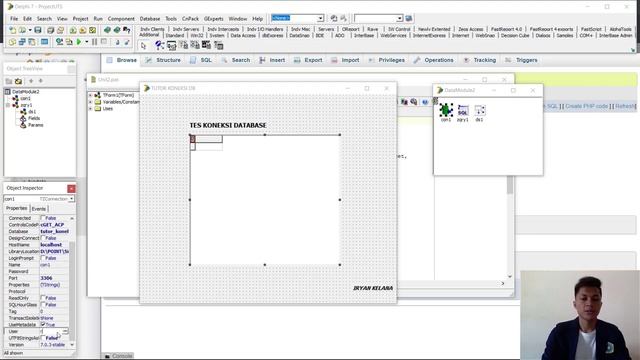 KONEKSI DATABASE MYSQL DELPHI | SIMPLE смотреть онлайн