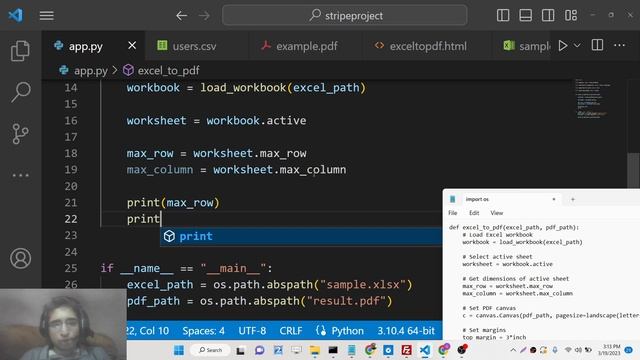Python 3 Openpyxl Script to Export Excel XLSX File to PDF Document Using ReportLab Library смотреть онлайн