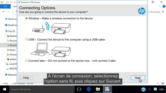 Installation d'une imprimante HP sans fil par le biais d'un câble USB sous Windows смотреть онлайн