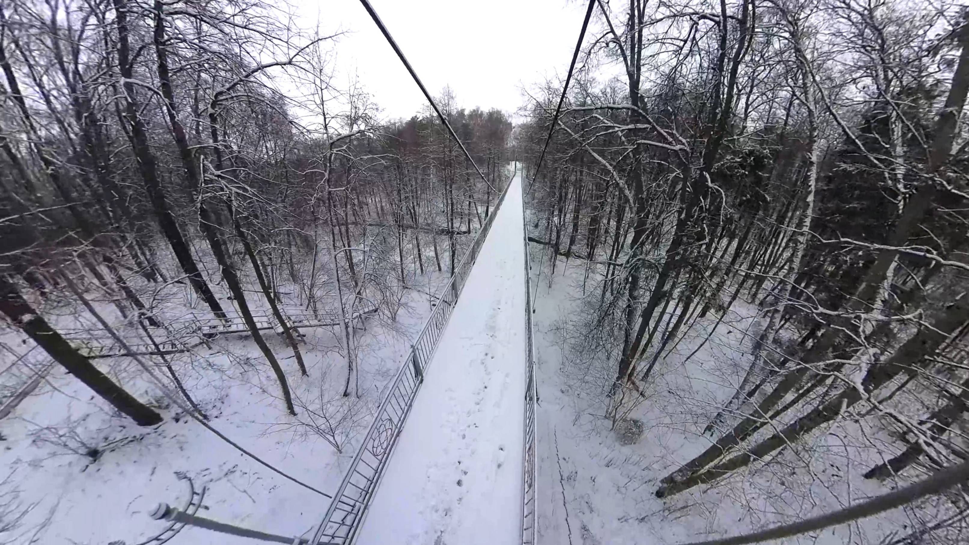 Подвесной мост через Репинку в Обнинске