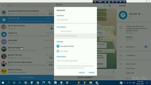 How To Create Quiz Bot In Telegram In Bangla 2021 смотреть онлайн
