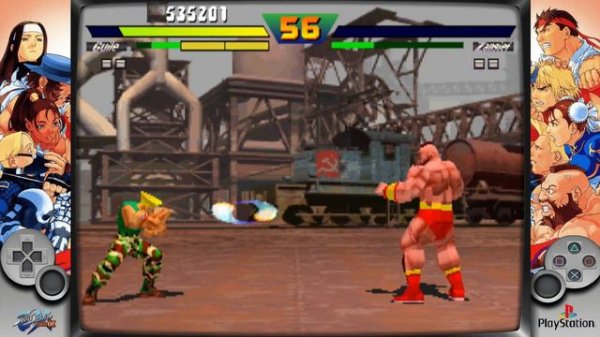 "Guile's Sonic Boom Showdown: Street Fighter EX Plus Alpha Arcade Adventure!"