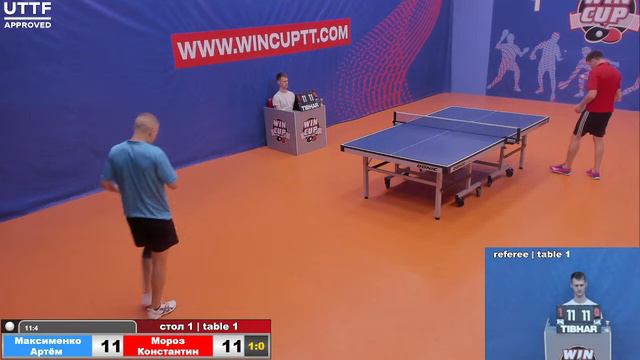 Максименко Артём 3-1 Мороз Константин Турнир Восток 4 WINCUP 1.07.21 Прямая трансляция Зал1 смотреть онлайн
