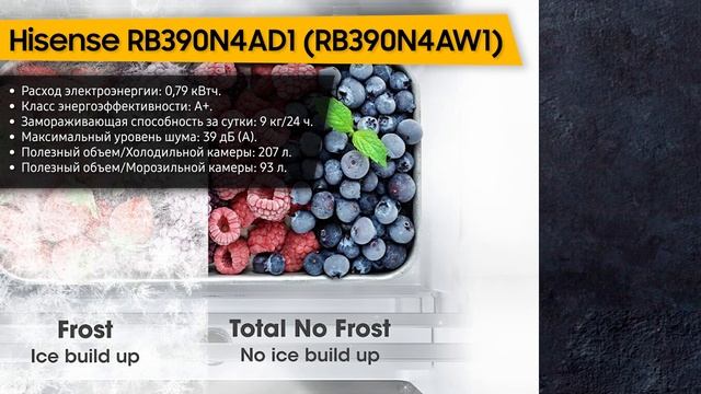 Холодильник Hisense RB390N4AD1 (RB390N4AW1) смотреть онлайн