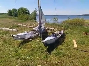 Самодельный парусный Катамаран 03