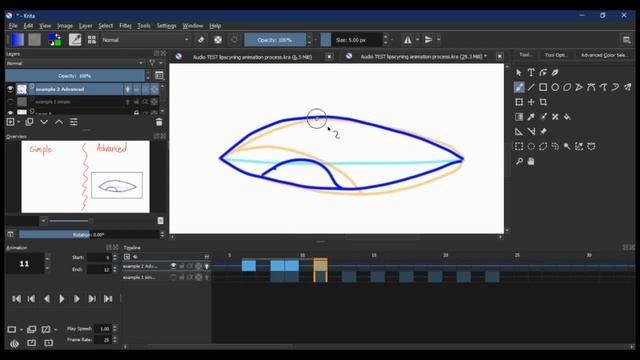 Tutorial Krita - Two Ways To Animate Lipsync