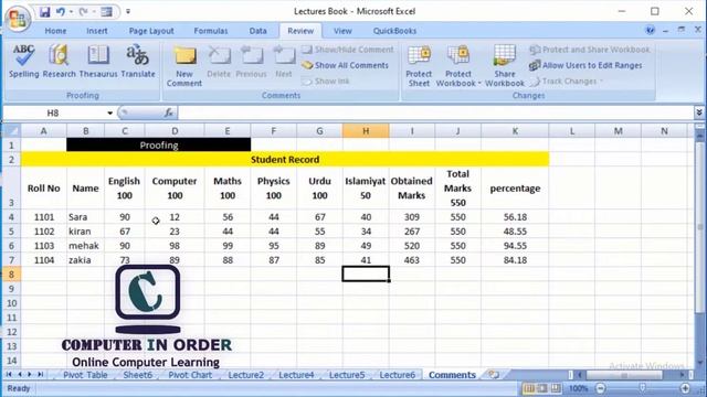 #computerinorder Microsoft Excel 15 Protect Sheet смотреть онлайн