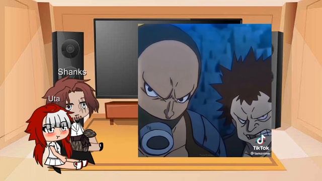 Shanks and Uta reacts to Luffy | Slight manga spoilers | one piece react | gacha club | смотреть онлайн