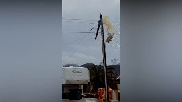 Разрушение опоры ЛЭП из-за силового трансформатора🔥 смотреть онлайн