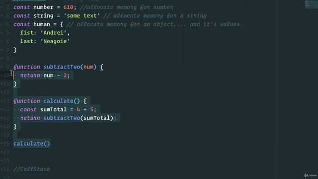 12 Call Stack and Memory Heap смотреть онлайн