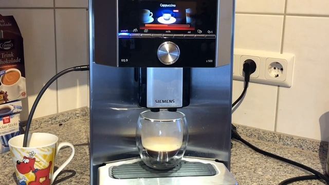 Siemens EQ9 S500 Kaffeevollautomat: Änderung Der Reihenfolge Von Milch Und Kaffee