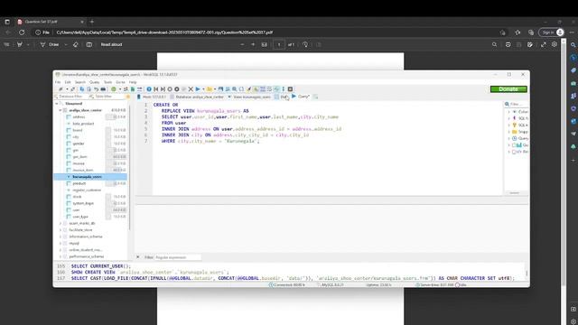 Create a query to modify a pre-created SQL View. смотреть онлайн
