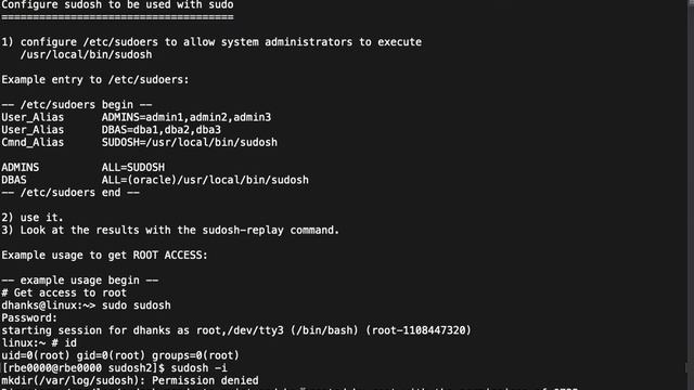 Linux: compiling and configuring sudosh2 смотреть онлайн