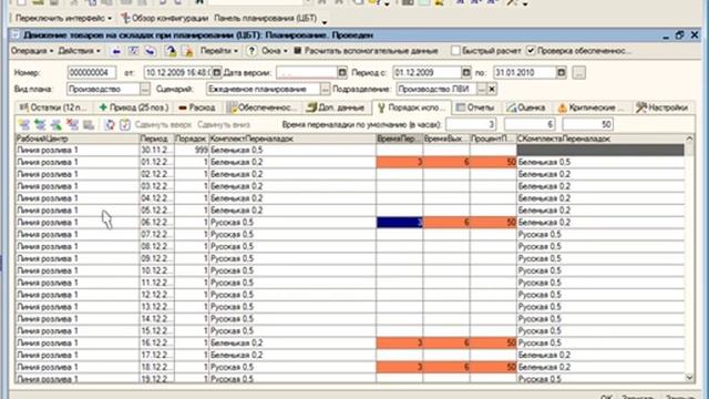 Календарное планирование в 1С на addOn ЦБТ_ОКП часть3.2 смотреть онлайн