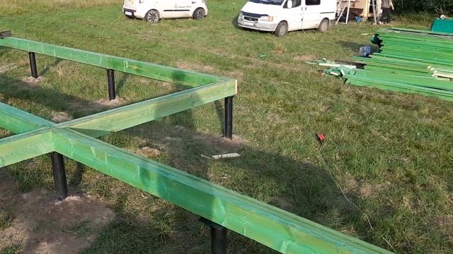 Ростверк из пакета досок на свайный фундамент под каркасный дом смотреть онлайн