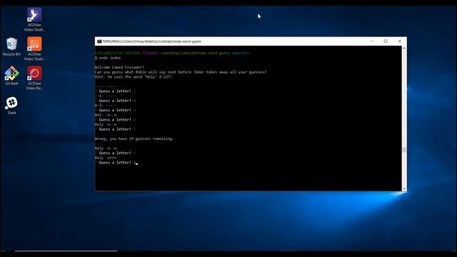 Node Batman and Robin themed Word Guess смотреть онлайн