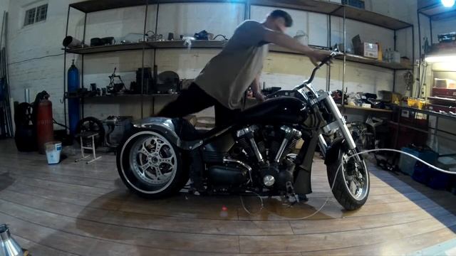 Custom Yamaha XV1700 Warrior 2017. Пневмо подвеска смотреть онлайн