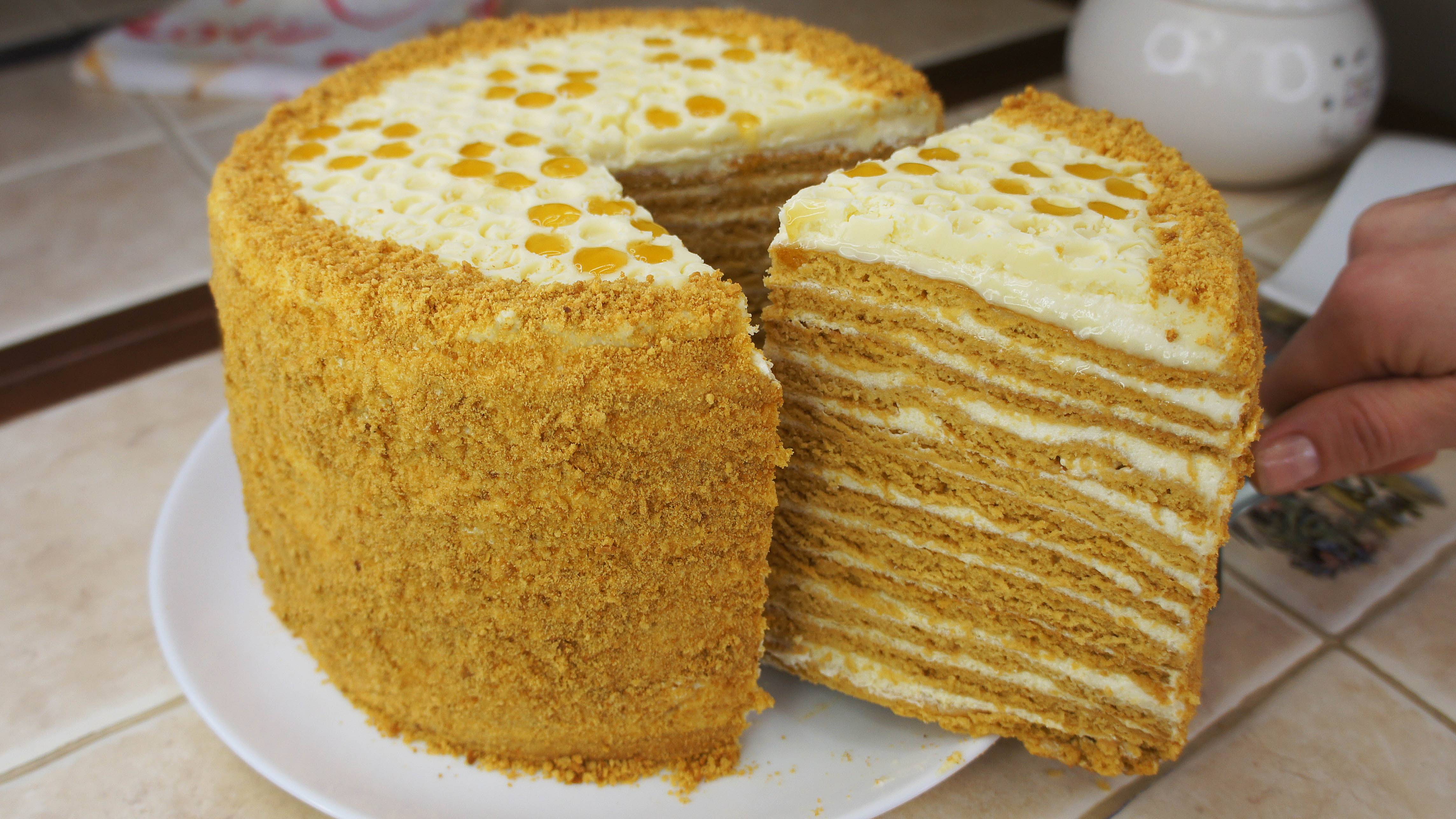 САМЫЙ ВКУСНЫЙ ТОРТ "МЕДОВИК" С ЗАВАРНЫМ КРЕМОМ рецепт | МЕДОВИК С ТОНКИМИ И МЯГКИМИ КОРЖАМИ смотреть онлайн