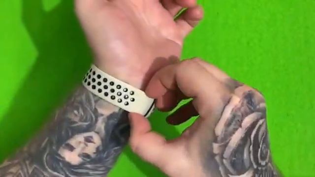 Силиконовый ремешок в стиле Sports Nike, античный белый с черным смотреть онлайн