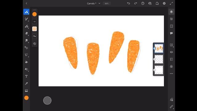 Adobe Fresco pencil brush. Draw with me. Carrot смотреть онлайн