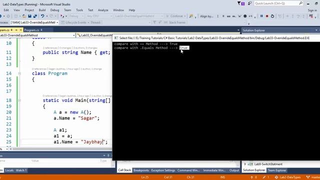 Lab33 Why to override Equals Method in c# смотреть онлайн