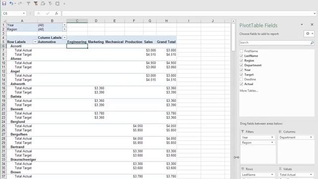 Microsoft Excel Data Manipulation Level 3 - Video 29 Pivot Table Fields and Settings смотреть онлайн