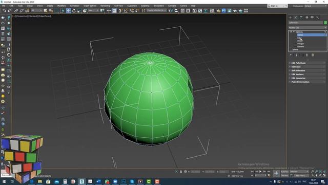 3D MAX модификатор edit poly - принцип работы смотреть онлайн