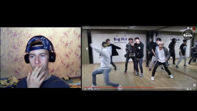 BTS"War of Hormon"-Dance practice/То,чего вы не замечали РЕАКЦИЯ смотреть онлайн