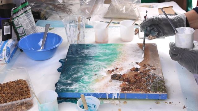 ? I Tried Making 3D OCEAN RESIN ART! смотреть онлайн