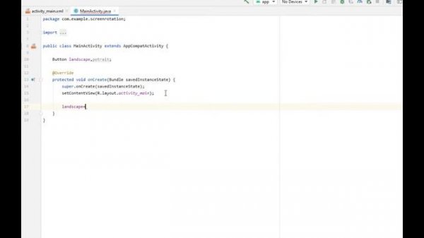 Screen Rotation in Android Studio | Landscape and Portrait Changing in  Android Studio  | How To