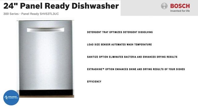 Bosch Built-In Fully Integrated Dishwasher SHV53TL3UC at www.appliancesconnection.com смотреть онлайн