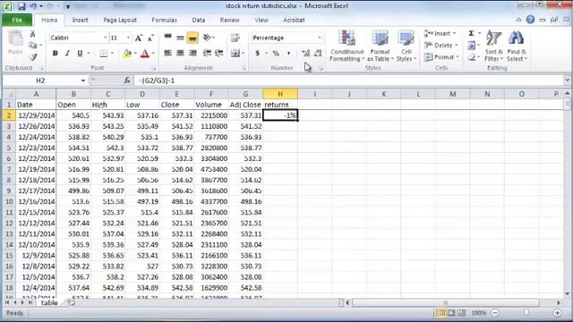 Stock returns: average, variance, and standard deviation смотреть онлайн