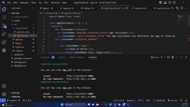Build Age Calculator App in React Mini Project | Design User Interface | CSS Fix??? смотреть онлайн